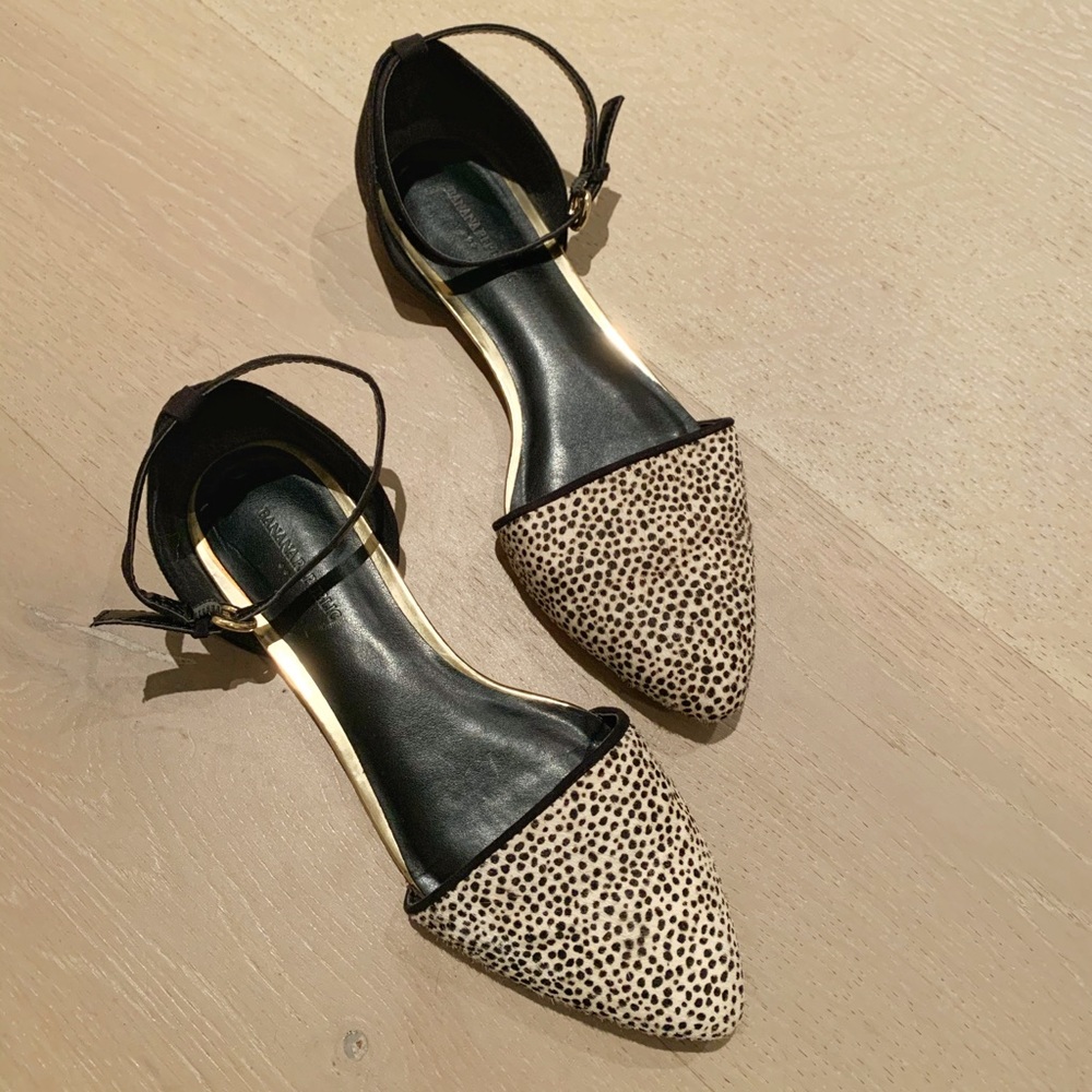 Banana Republic animal print flats